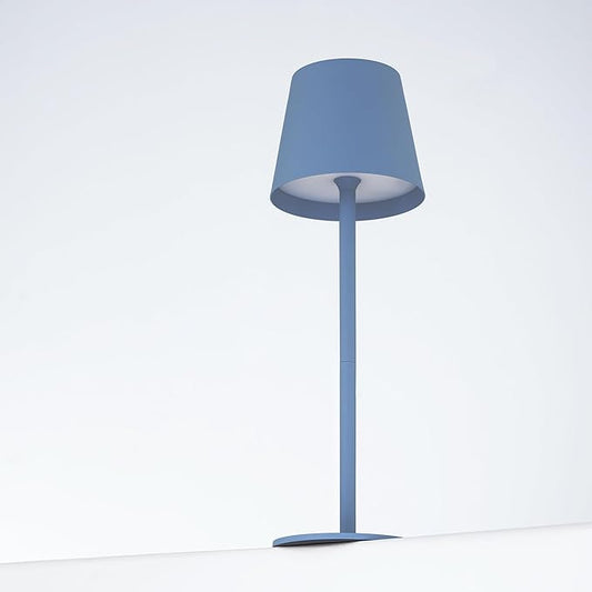 Versa LED Cordless USB-C Re-Chargeable Desk Lamp, 5200mAh Battery Operated with 3 Color Temperature 2700K-3000K-3500K and Fingertip Touch On/Off Plus Dimming with Two 5in Adj Height Stems in Sky Blue
