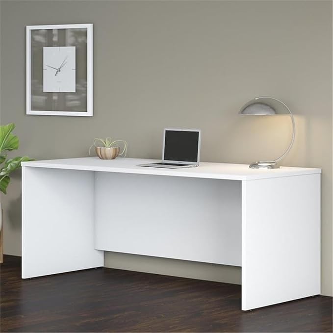 Bush Furniture Studio C 72W x 30D Office Desk in White - Engineered Wood