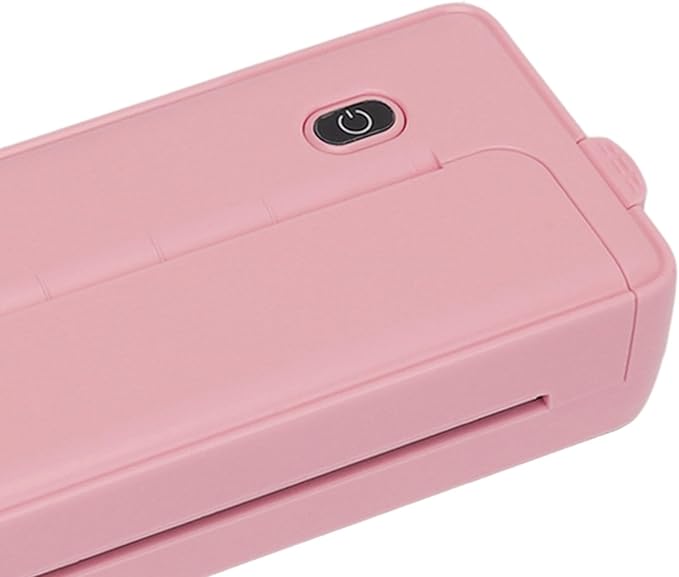 ZJchao Portable A4 Thermal Printer Inkless Mobile Printer for Home and Office (Pink)