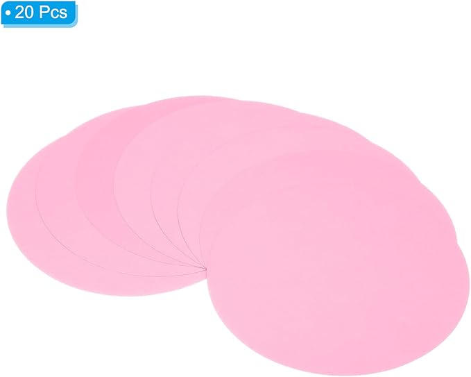 PATIKIL 5.9-inch Round Cardboard Paper, 20 Pcs 200GSM Blank Disc Circles Slices Cutouts Paper for Party Decorations DIY Craft Arts Drawing Painting Writing, Pink