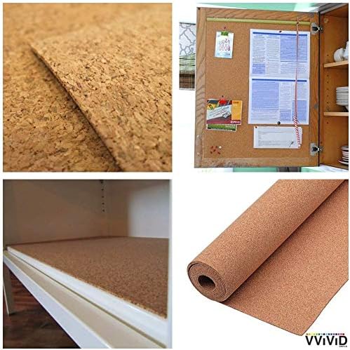 VViViD Cork Board Natural Textured Vinyl Wrap Roll (16" x 10ft)