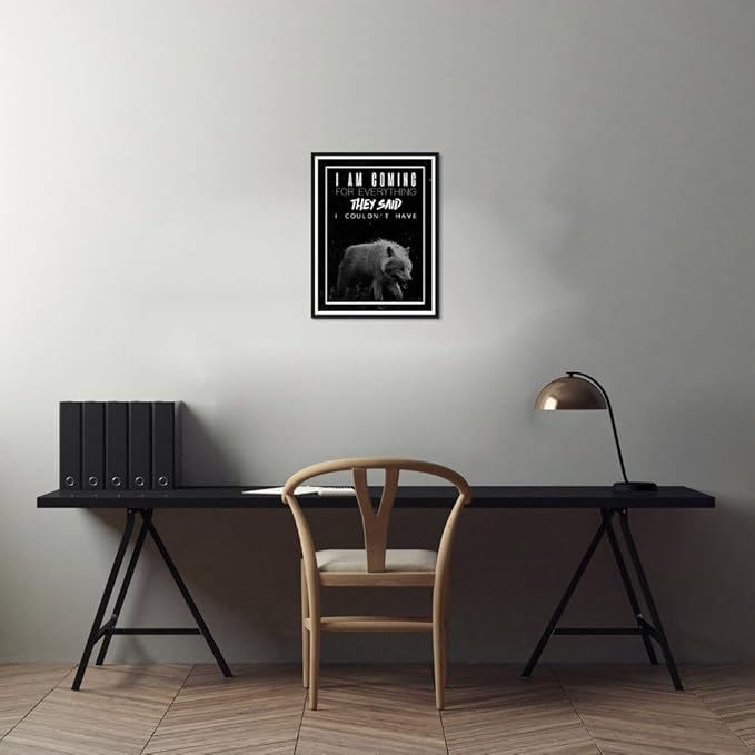 Novatique Inspirational Canvas Wall Art Success Motivational Poster Quotes Wall Decor Inspirational Motivational Posters Inspiring Positive Room Decor for Living Room Office,12 x 16inch