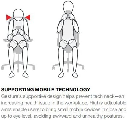 Steelcase Gesture Task Chair: Wrapped Back - Platinum Metallic Frame/Base/Seagull Accent - Roll Control Hard Floor Casters