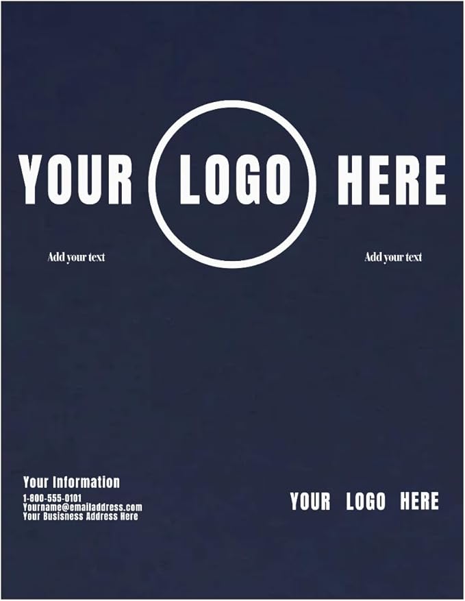 LUXPaper Custom Printed 8.5" x 11" Paper | Customizable Letterhead | Personalized Logo & Text | Letter Size | Navy Blue | 80lb. Text | 200 Qty