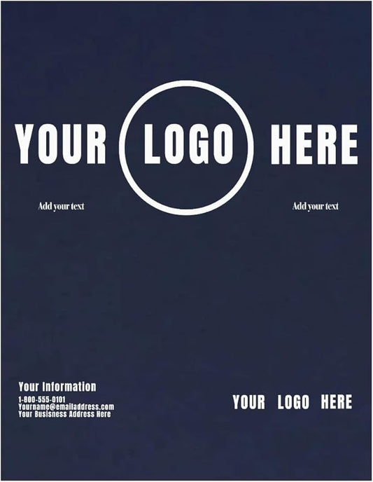 LUXPaper Custom Printed 8.5" x 11" Paper | Customizable Letterhead | Personalized Logo & Text | Letter Size | Navy Blue | 80lb. Text | 200 Qty