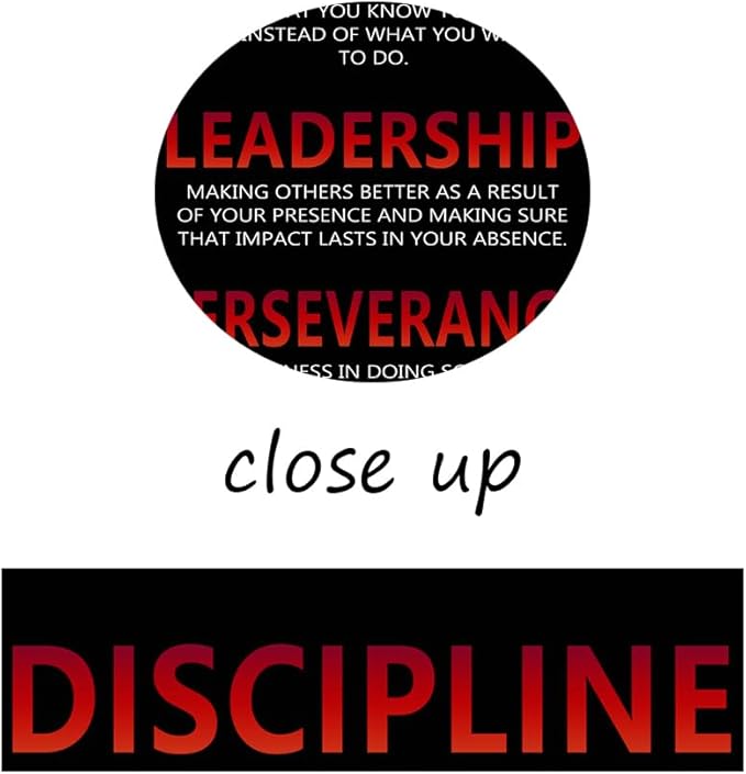 Motivational Discipline Leadership Perseverance Poster Inspirational Canvas Painting Wall Art Prints Wall Inspiring Pictures for Home Decor Office Living Room Framed Ready to Hang[12''W X 18''H]