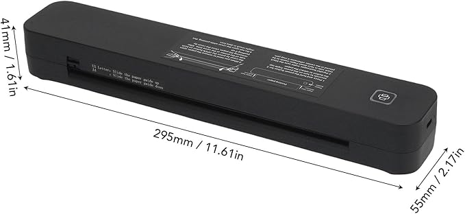 Hyuduo Portable Printer 203DPI Resolution Compact Design USB C Connection Support for iOS and OS X Large Capacity Battery for Home School Office