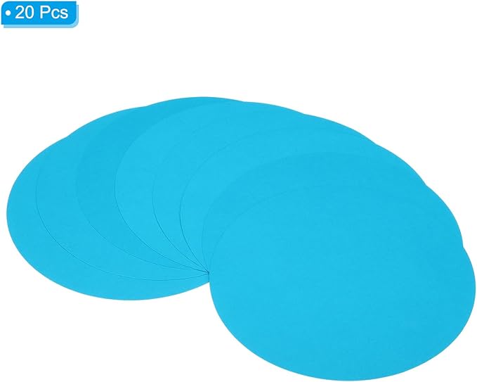 PATIKIL 6.7-inch Round Cardboard Paper, 20 Pcs 200GSM Blank Disc Circles Slices Cutouts Paper for Party Decorations DIY Craft Arts Drawing Painting Writing, Dark Blue