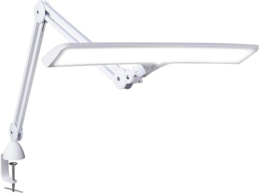 Daylight Company Lumi Task Lamp,+95 CRI, 4000 Lux,Craft Light, Super Bright Desk Lamp, Touch Dimmable, 2 Brightness Levels, Ideal Table Light, Drawing Lamps - Metal - 15 W