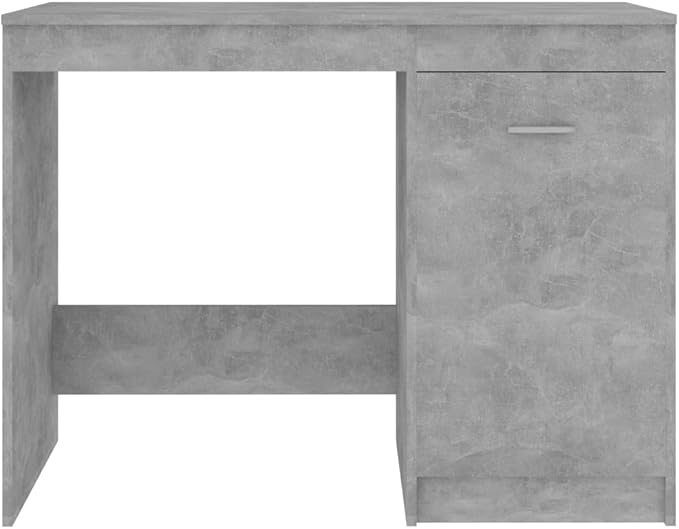 Desk,Home Office Computer Desk with Storage & Spacious Desktop, Writing Study Desk Laptop Desk for Bedroom Gray 39.4"x19.7"x29.9" Chipboard