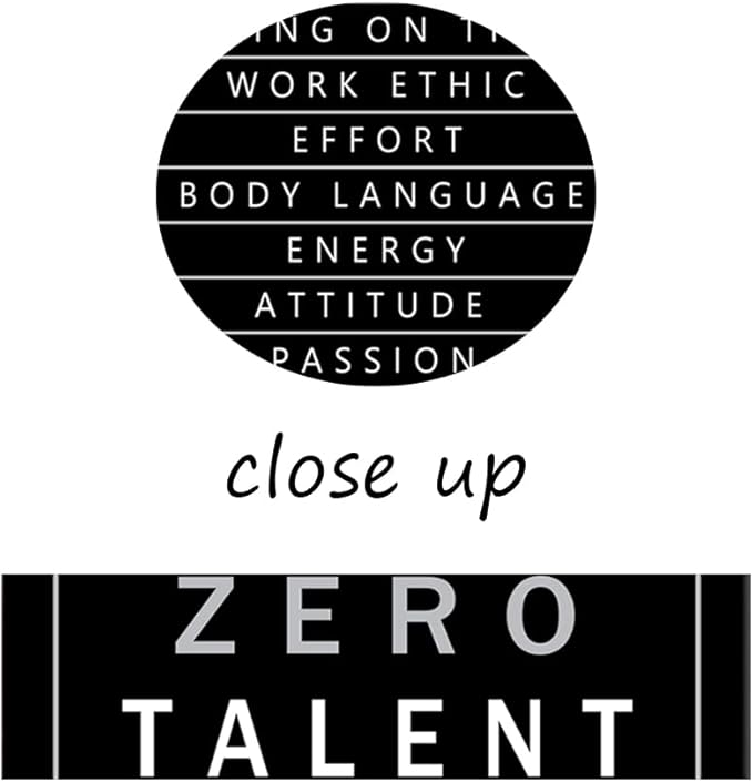 Inspirational Framed Canvas Wall Art Motivational Positive Entrepreneur Quotes Ten Things That Require Zero Talent Modern Home Office Decoration Artwork Paintings Stretch Ready to Hang[12" W X 18" H]