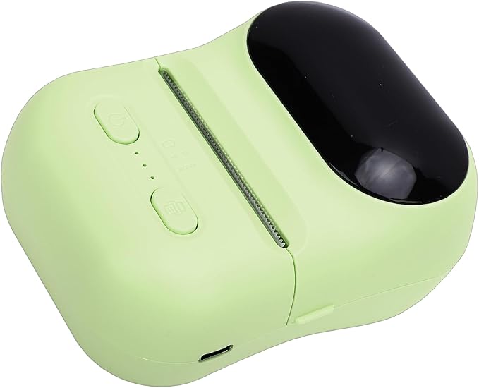 VBESTLIFE Mini Portable Thermal Printer Print Pod, Inkless Bluetooth Label Maker Machine for DIY Crafts, Journaling, Office & Home Use (Green)