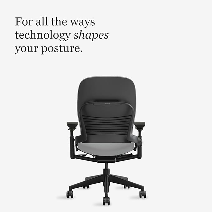 Steelcase Leap Upholstered Hard Casters - Blue Nickel