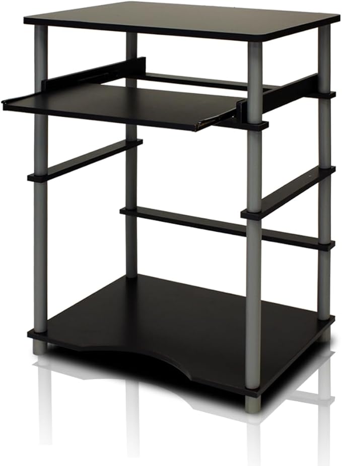 Furinno Home Laptop Notebook Computer Desk, Black/Grey