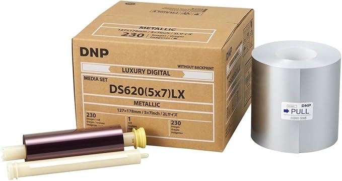 DNP DS620A Printer Luxury Media, 5x7 Metallic Roll, 230 Prints Per Roll, 1-Pack