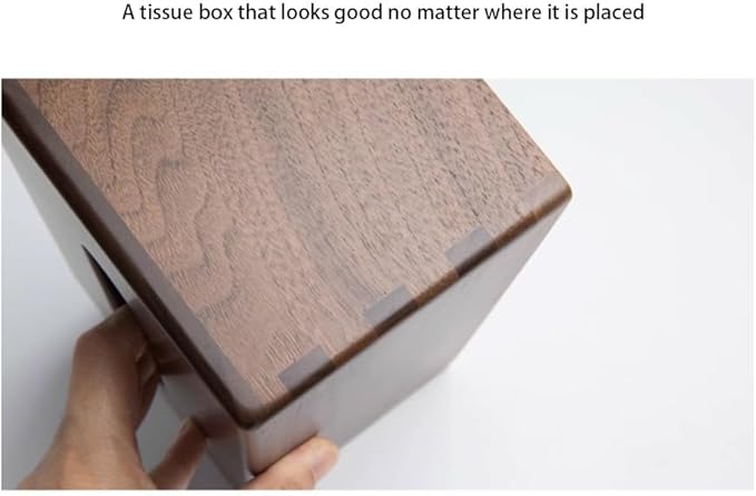 Stylish Tissue Box Wooden Cover Tissue Box Napkin Dispenser Holder Box and Rectangle Tissue Organizer for Vanity Desks Offices Bedroom Home Modern Tissue Box (Color : Brown, Size : C) (Brown Multi)