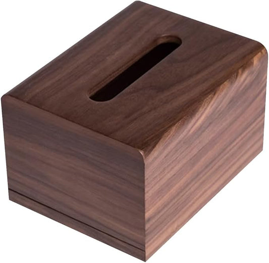 Stylish Tissue Box Wooden Cover Tissue Box Napkin Dispenser Holder Box and Rectangle Tissue Organizer for Vanity Desks Offices Bedroom Home Modern Tissue Box (Color : Brown, Size : C) (Brown Multi)