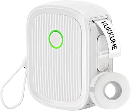 Label Maker Machine with Tape Inkless Printer Bluetooth Label Maker Machine Portable Thermal Label Printer for Home & Office, MINI, White, XXBQDYJ0001W