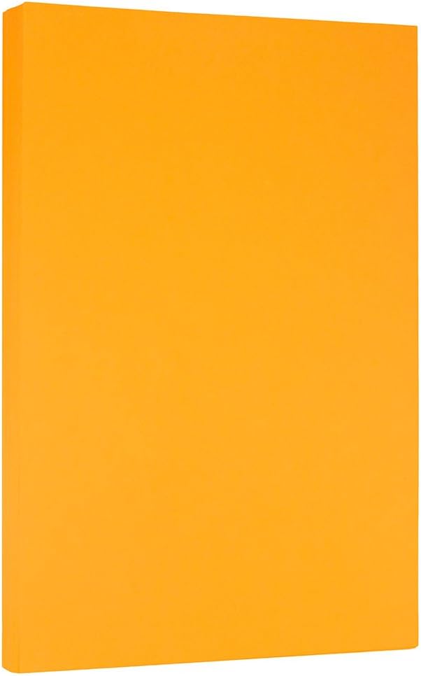 JAM PAPER Legal Colored 24lb Paper - 90 gsm - 8.5 x 14 - Ultra Orange - 100 Sheets/Pack