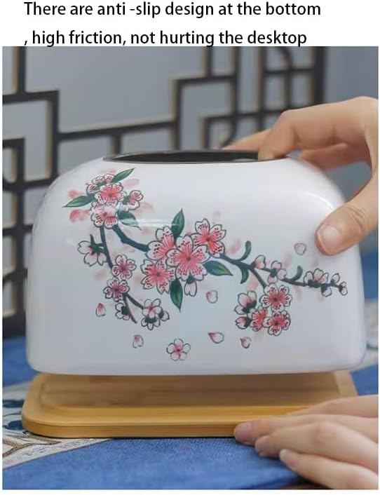 Stylish Tissue Box Ceramics Tissue Box FashionTissue Organizer and Durable Tissue Box for Bathroom Vanity Desks Offices Bedroom Home Table Modern Tissue Box (Color : Natural, Size : C) (Natural F)