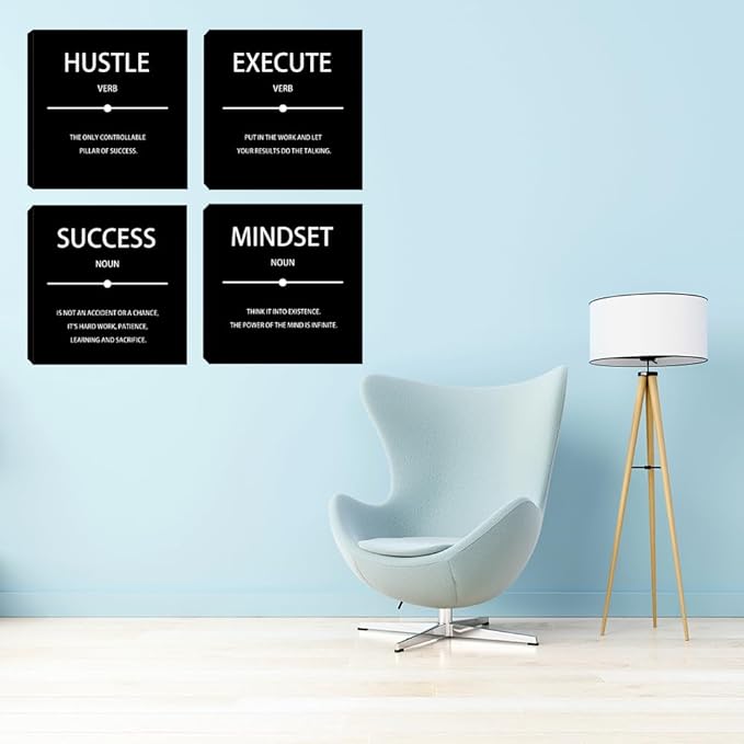 Motivational Canvas Wall Art Inspirational Wall Art Office Wall Decor Positive Quotes Canvas Wall Art Print Motivation Poster Painting Picture Framed Artwork for Home Office Work Dorm Living Room