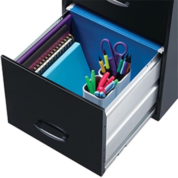 Hirsh Industries Space Solutions 18 inch 3 Drawer Metal File Cabinet with Pencil Drawer Gray