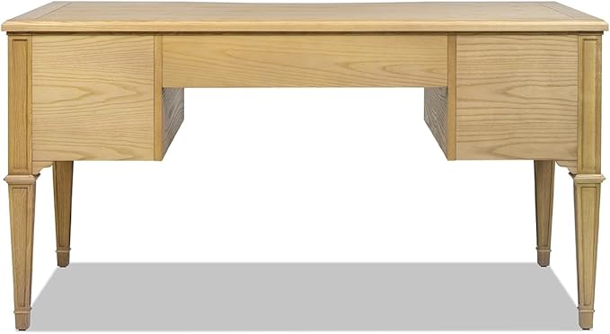 Jennifer Taylor Home JTH Luxe Dauphin Gold Accent 5-Drawer Executive Desk