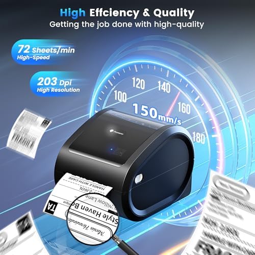 Phomemo D520BT Thermal Label Printer for Business, 4x6 Bluetooth Shipping Label Printer for Small Business & Packages, Compatible with Android, iOS, PC, Amazon, Shopify, USPS