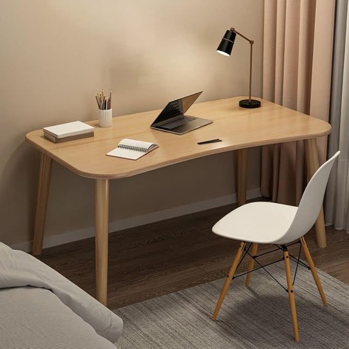 Computer Home Office Desk with Drawers, Multipurpose Wood Table Computer Workstation Study Writing Table Modern Simple Zero Assembly Without Chair(39.5" L x 19.5" W x 29" H, Natural)