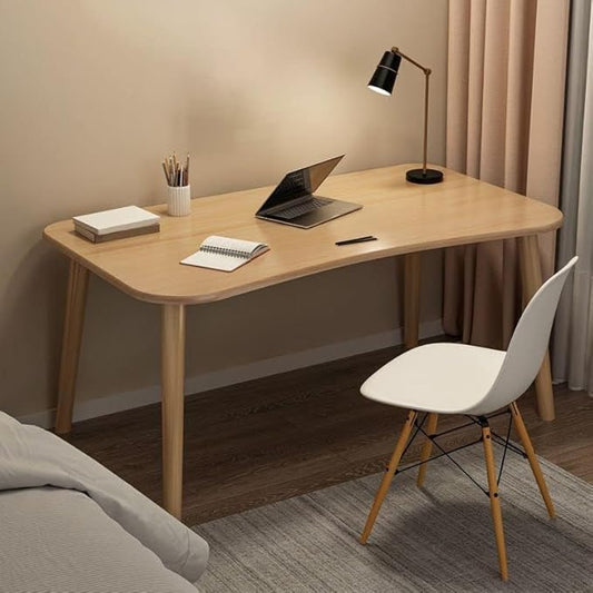 Computer Home Office Desk with Drawers, Multipurpose Wood Table Computer Workstation Study Writing Table Modern Simple Zero Assembly Without Chair(39.5" L x 19.5" W x 29" H, Natural)
