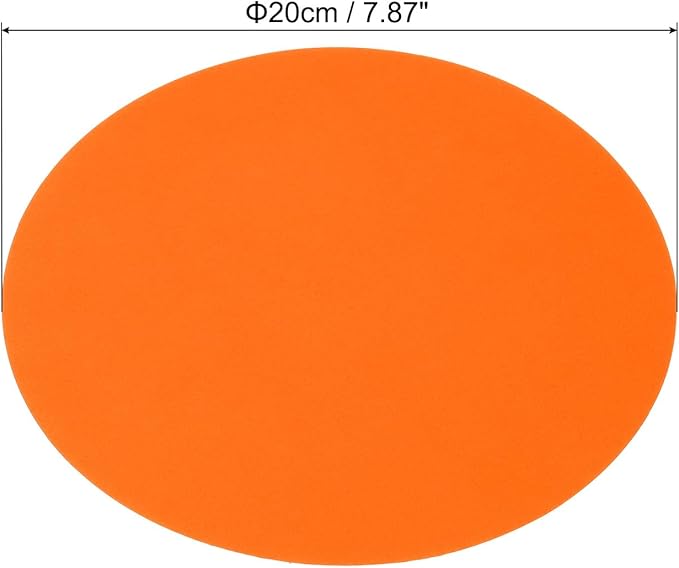 PATIKIL 7.9-inch Round Cardboard Paper, 20 Pcs 200GSM Blank Disc Circles Slices Cutouts Paper for Party Decorations DIY Craft Arts Drawing Painting Writing, Orange