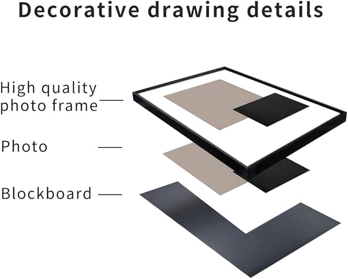 Canvas Framed Wall Art, Geometric Home Wall Art Decor Paintings, Large 24 X 32 Inch Black and White Abstract Decorative Wall Art for Living Room Bedroom Office Wall Decorative Paintings