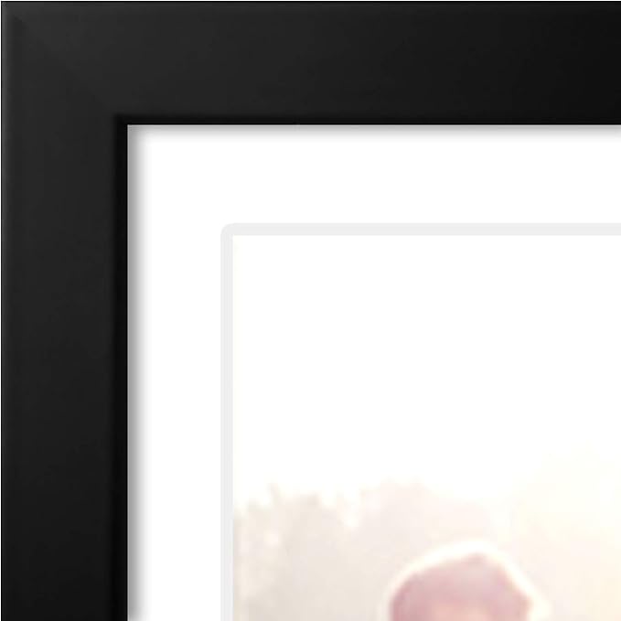 Americanflat 4x6 Collage Picture Frame with Shatter-Resistant Glass - Fits Five 4x6 Photos or Use as One 8x24 Picture Frame - Signature Collection - Collage Frames for Wall Display - Black