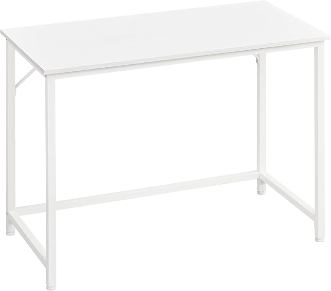 VASAGLE Computer Desk, Office Work Desk, 39.4 x 19.7 x 29.9 Inches, for Study, Bedroom, Home Office, Living Room, Maple White and Cloud White ULWD041W44