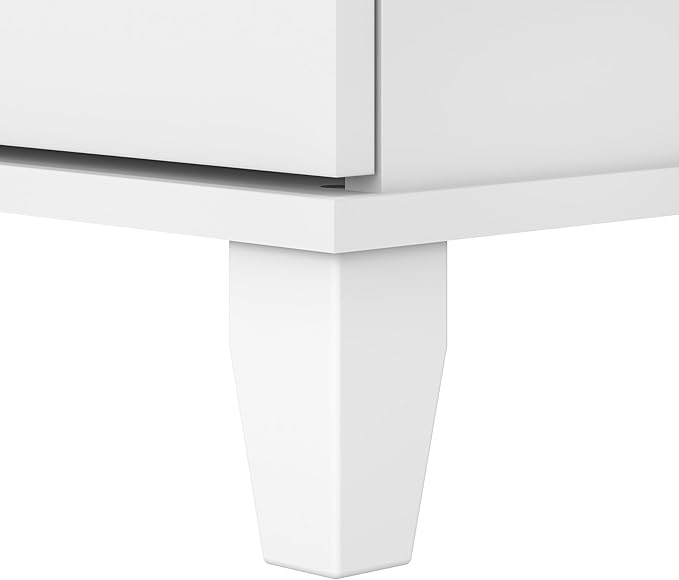 Bush Home 2 Drawer Lateral File Cabinet, Letter and Legal-Size Document Storage for Home or Professional Office, Somerset Collection, White