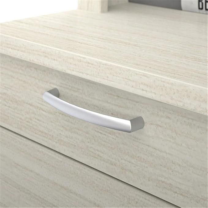 Atlin Designs 66" W x 95.5" D Modern Contemporary U-Shaped Wood Computer Desk with Hutch, for Home Office, Fully Reversible Unit, in White & Chocolate Finish