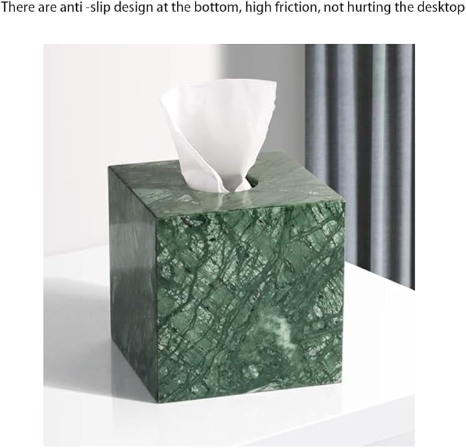 Stylish Tissue Box Rectangular Tissue Box Cover Plastics Tissue Box lid Reusable Tissue Box for Bathroom Bedroom Dressers Desk Offices Home Modern Tissue Box (Color : Green, Size : Multi-Col