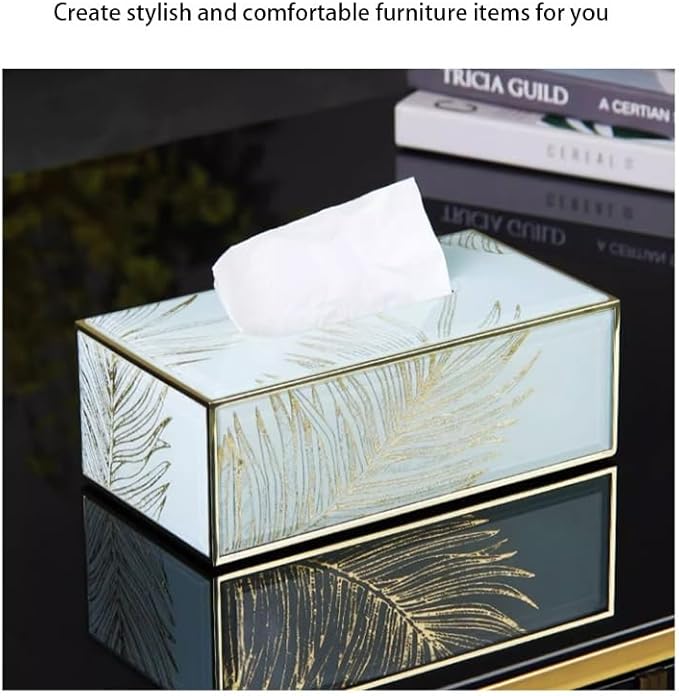 Stylish Tissue Box Waterproof Tissue Box Decorative Tissue Box and Creative Tissue Holder for Bathroom Dressers Offices Gift Bar Decor Bar Modern Tissue Box (Color : Blue, Size : Large) (Blue Small)