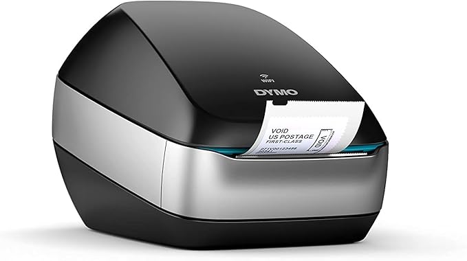 DYMO LabelWriter Wireless Label Printer | Direct Thermal Printer Great for Shipping Warehouse Labels Name Badges Barcodes and More Connect Through Wi-Fi for Home & Office Organization Black