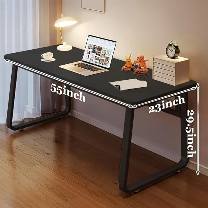 Computer Desk Modern Simple Style Desk for Home Office, 55 inch Small Writing Table or Bedroom