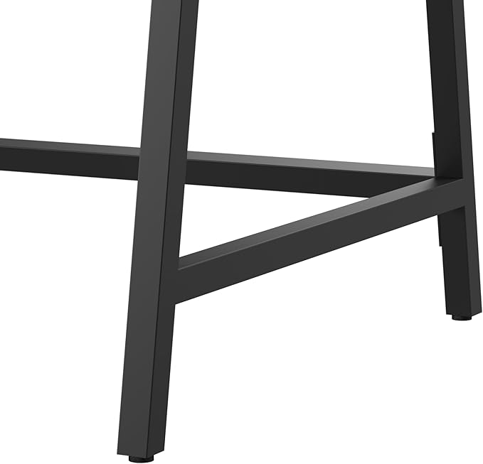 Bush Home Steele 54W Writing Desk with Storage in Dark Gray Hickory | Large Wooden Computer Table for Home Office Workspace