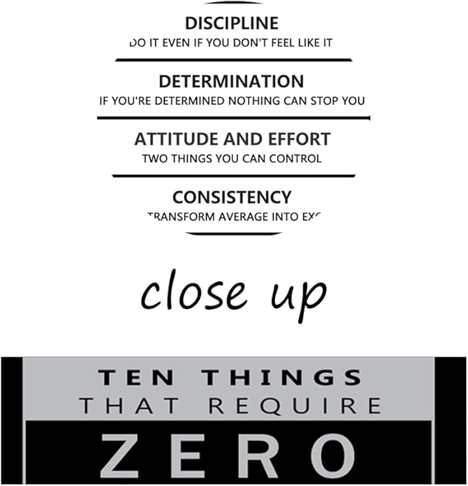 Ten Things That Require Zero Talent Inspirational Canvas Wall Art 3 Pieces Print Painting Office Decor Core Values Posters Motivational Picture for Wall Art Decor Living room Framed [60''Wx 28''H]