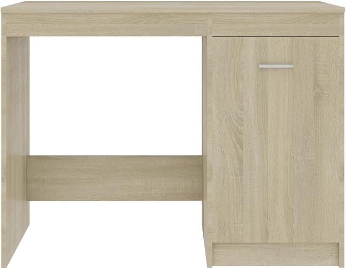 Modern Writing Computer Desk, Home Office Desk Writing Study Table PC Desk Workstation for Bedroom, Sonoma Oak 39.4"x19.7"x29.9" Engineered Wood(J)
