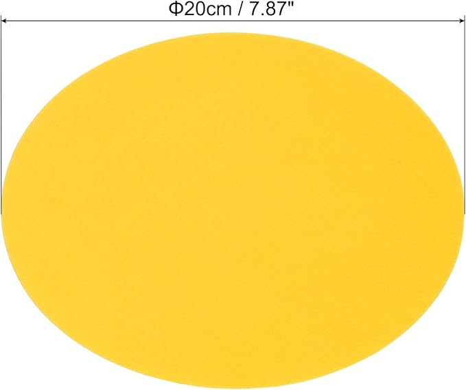 PATIKIL 7.9-inch Round Cardboard Paper, 20 Pcs 200GSM Blank Disc Circles Slices Cutouts Paper for Party Decorations DIY Craft Arts Drawing Painting Writing, Yellow