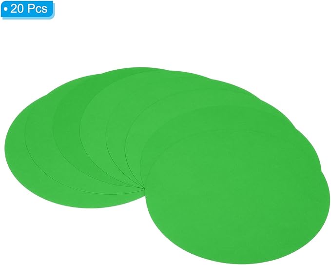PATIKIL 5.9-inch Round Cardboard Paper, 20 Pcs 200GSM Blank Disc Circles Slices Cutouts Paper for Party Decorations DIY Craft Arts Drawing Painting Writing, Dark Green