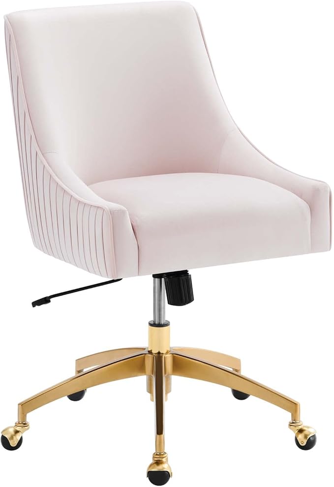Modway EEI-5080-PNK Discern Performance Velvet Office Chair, Pink