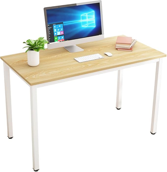 soges 47.2 Inch Computer Desk Home Office Table Writing Desk Study Table Gaming Table Computer Workstations, Light Oak LD-AC120LO