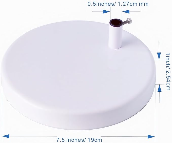 Desk Lamp Base: Round inches Mounting Stand for Desk Lamps,Magnifying Glass with Light,Mic Arm Desk Mount,Swing Arm Desk Lamp,for Home Office,Compatible for lk-1 cl-2 (Silver)