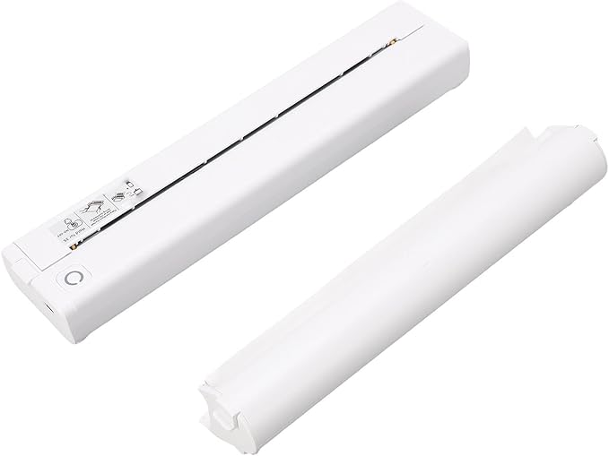 Diyeeni Portable Printers Wireless for Travel, Inkless Printer Bluetooth Thermal Printer Supports 8.5x11in US Letter, Rechargeable 2000mAh Battery, for Home Office School (White)