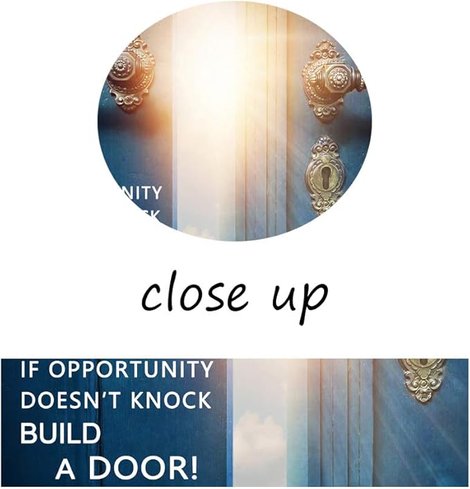 Success Inspirational Canvas Wall Art If Opportunity Doesn't Knock Build a Door Motivational Motto Pictures Painting Modern Inspiring Posters Prints Artwork Office Home Classroom Decor (24”Hx36”W)